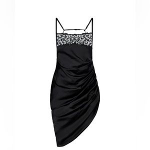 Saudade Asymmetric Satin Minidress